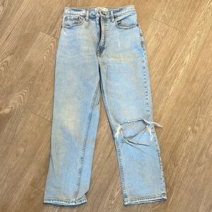 Abercrombie & Fitch Light Blue Straight Leg Jeans Size 26